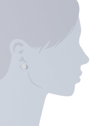 Vinani Damen-Ohrstecker Spirale gebürstet Sterling Silber 925 Ohrringe OSP -