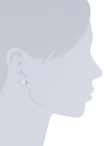 Vinani Damen-Ohrstecker Stern klein glänzend Sterling Silber 925 Ohrringe OSKS -