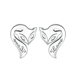 wristchie Damen Fashion 925 Sterling Silber Schriftzug Love Fox Ohrstecker