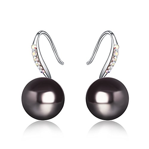Österreichischen Kristall SWAROVSKI – 10mm Natürliche Schale Perle – Perle Haken Ohrringe Damen