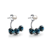 Österreichischen Kristall SWAROVSKI – Blau Traube Ohrstecke Ohrringe Damen