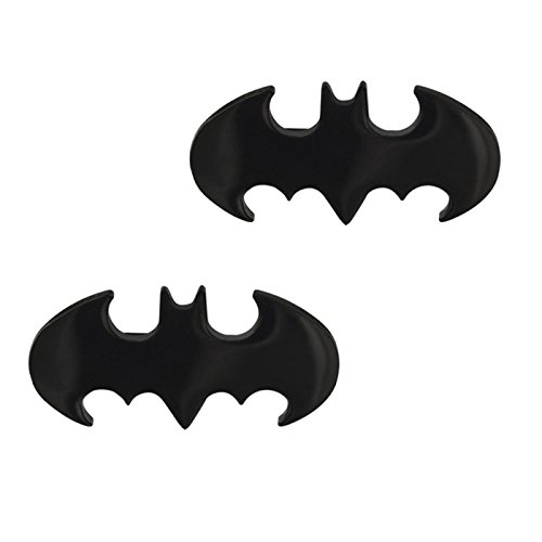Batman Design Fledermaus Ohrstecker Ohrringe Edelstahl Schwarz für Damen und Herren (2 Stück / 1 Paar) -