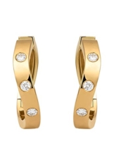 CHRIST Diamonds Damen-Creole 585er Gelbgold 6 Diamant zus. ca. 0,15 ct. One Size, gold -