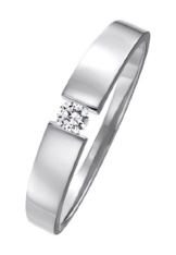 CHRIST Diamonds Diamantring Damen-Ring 585er Gold (gelbgold/roségold/weißgold) 1 Brillant ca. 0,08 ct. (weißgold) -