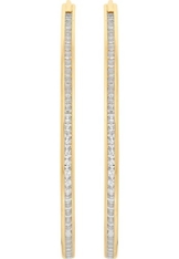 CHRIST Gold Damen-Creole 375er Gelbgold Zirkonia One Size, gold -