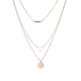 Damen Halskette Kettchen Schlicht höhlt Triangle Pailletten gebördelte mehrschichtige Ketten -