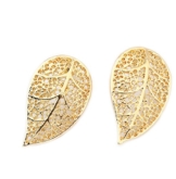 Damen Ohrringe Orientalischer Blattohrring Glück Freundschaft Liebe Blatt Leaf in Gold-Optik von DesiDo® -