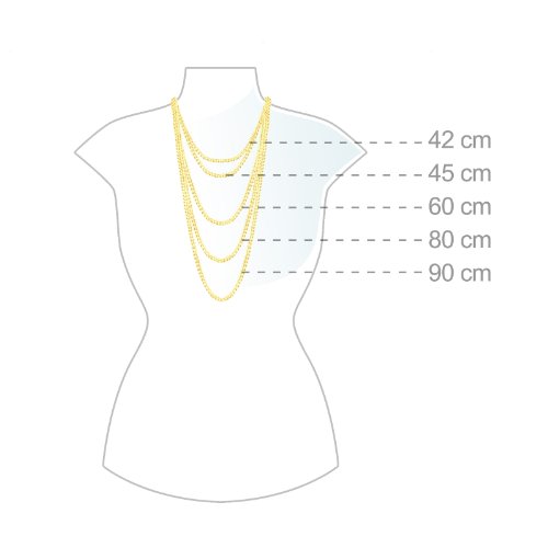 Diamore Damen-Halskette 925 Sterlingsilber Herz mit Diamanten 45 cm -