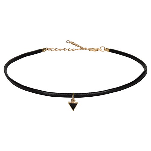 eLander Fashion Black PU-Leder reizvolle Halskette [4 Pack] für Damen Damen Halskette Choker Gothic einstellbare Kette aus Nylon und Metalllegierung -
