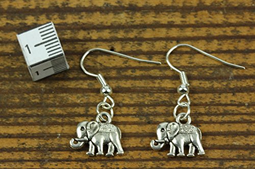 Elefant Ohrringe Elefantenohrringe Miniblings Benjamin Zoo Elephant silber 1cm -