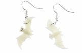 Fledermaus Ohrringe GLOW IN THE DARK Miniblings Halloween Vampir LEUCHTEN! -