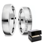 Freundschaftsringe Partnerringe SWAROVSKI Zirkonia * inkl. GRATIS Luxusetui * Silber 925 (Weißgold Platin Optik) Verlobungsringe Paarpreis Set Hochzeitsringe Paar FF370-5 SS925ZIFA -