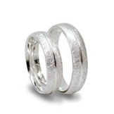 Glanzwelten Set-P-3023 Silberne Trauringe / Partnerringe (Paar) / Freundschaftsringe aus 925er Sterlingsilber -