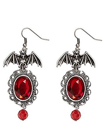 Gothic Ohrringe Fledermaus für Damen Halloween -