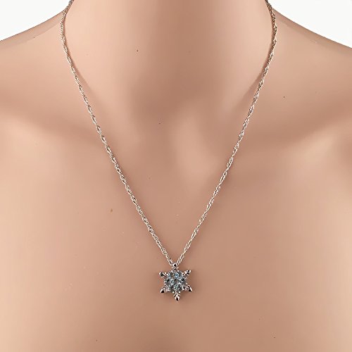 Hosaire Ketten Damen Halskette Mode Fünfzackiger Kristall Necklace Anhänger Kette(1X) -