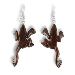 ISLAND PIERCINGS Ohrringe Frösche Frosch Hänger Handarbeit Holz ER271 -