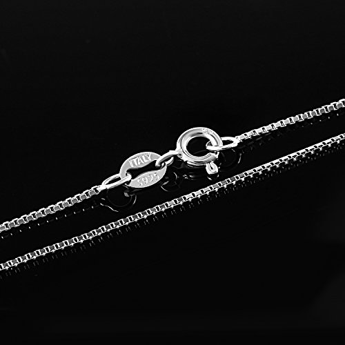 J.Rosée Kette / Damen Halskette mit Herz Anhänger 925 Sterling Silber Zirkonia 45cm / Schmuck mit Etui (ewige Liebe - rot) -