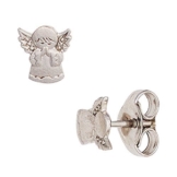 JOBO Kinder Ohrstecker Engel Schutzengel 925 Sterling Silber teilmattiert Ohrringe -