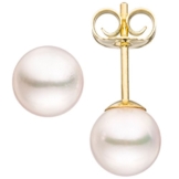 JOBO Ohrstecker 585 Gold Gelbgold 2 Akoya Perlen Ohrringe Perlenohrstecker -
