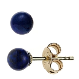 JOBO Ohrstecker 585 Gold Gelbgold 2 Lapislazuli Ohrringe -