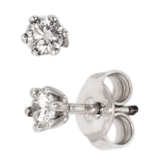 JOBO Ohrstecker 585 Weißgold 2 Diamant-Brillanten 0,25ct. Gold-Ohrringe -