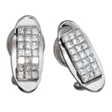JOBO Ohrstecker 750 Weißgold 1 Diamant-Brillant 1,0ct. Gold-Ohrringe -