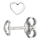 JOBO Ohrstecker Herz 925 Sterling Silber Ohrringe Herzohrstecker Herzohrringe -