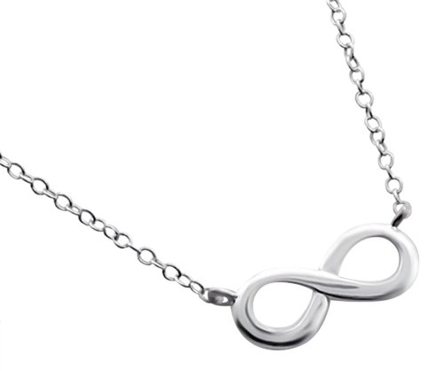 Laimons Damen-Halskette Unendlichkeit Symbol glanz zierliche 45cm Kette Sterling Silber 925 -