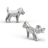 Laimons Damen-Ohrstecker Hund glanz Sterling Silber 925 -