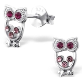 Laimons Kinder-Ohrstecker Eule mit Zirkonia Sterling Silber 925 -
