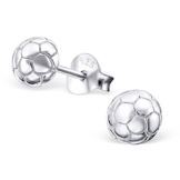 Laimons Kinder-Ohrstecker Fußball glanz Sterling Silber 925 -