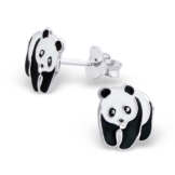 Laimons Kinder-Ohrstecker Kinderschmuck Panda-Bär Sterling Silber 925 -