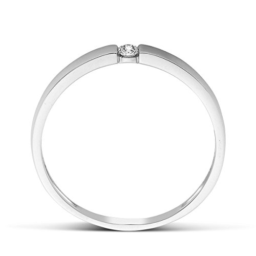 Miore Damen-Ring 375 Diamant (0.05 ct) weiß Rundschliff - MIN92 -
