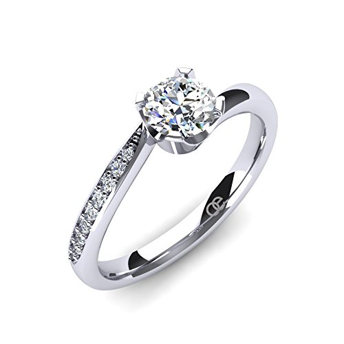 Moncoeur Diamonds Damen-Ring Silber Immortelle 925 Sterlingsilber Swarovski-Zirkonia Steine -