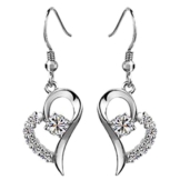 Niyatree Damen Ohrringe elegant Herz Ohrsteckern 925 Sterling Silber mit Geschenk Etui -