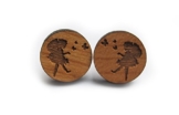 Ohrstecker "Elfe" aus Holz -