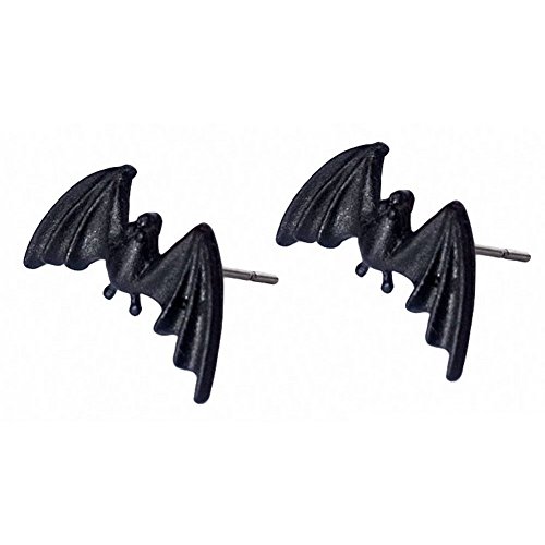 Ohrstecker Ohrring schwarz Fledermaus Made mit Zinn Legierung von Joe Cool -