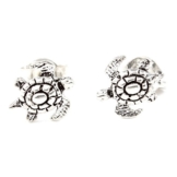 Ohrstecker Schildkröte (Wasser), Meeresschildkröte, klein, Echt Silber (925-Silber) Neu -