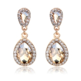 Schmuck Strass Nieten Teardrop künstliche Kristall mit Bling Stein, Mode-Klipp auf Frauen-Tropfen (Golden) -