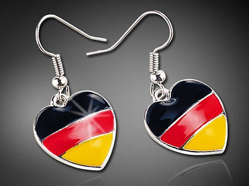 St. Leonhard Herzförmige Ohrringe "Deutschland" -