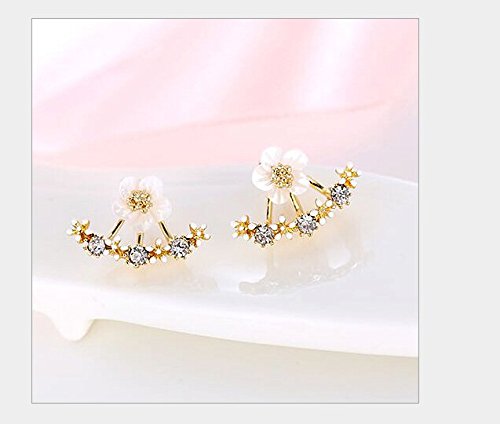 SwirlColor Neue Art-kleine nette Gänseblümchen-Blumen-Bolzen-Ohrringe für UPC Frauen Schmuck Accessoires -
