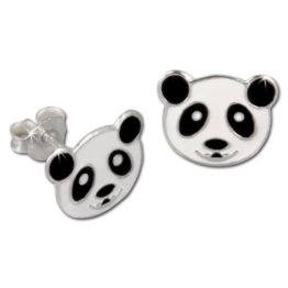 Tee-Wee Kinder Ohrring Panda weiß 925 Sterling Silber Kinderohrstecker Kinderschmuck SDO8103W -