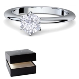 Verlobungsringe Weißgold Ring 585 ***mit SWAROVSKI*** + inkl. Luxusetui + Solitär Ringe Zirkonia wie Diamantring Diamant- 585 Verlobungsringe Weißgold - Precious Amoonic AM195WG585ZIFA -