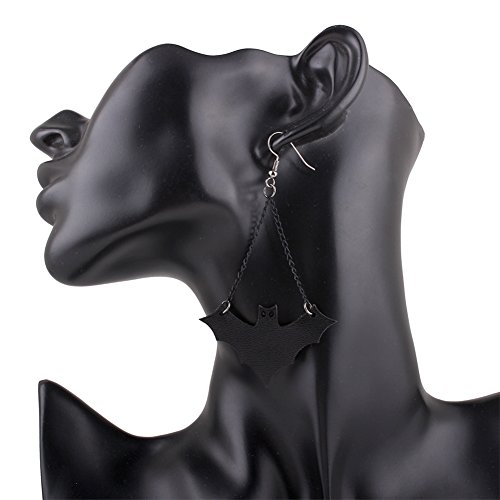 XY Fancy Gothic Halloween Fledermaus Ohrhänger Damen Ohrringe Schwarz -