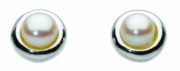 Dew Damen-Ohrstecker 925 Silber Perle Weiß Süßwasserperlen Weiß - 38300FP010 -