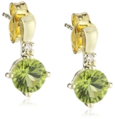 Goldmaid Damen-Ohrstecker 333 Gelbgold 2 Peridots hellgrün 2 Brillanten -