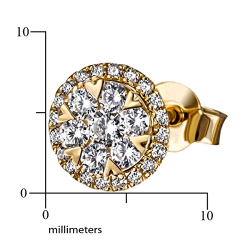 Goldmaid Damen-Ohrstecker 585 Gelbgold Diamant (0.70 ct) weiß Brillantschliff-Pa O7694GG -