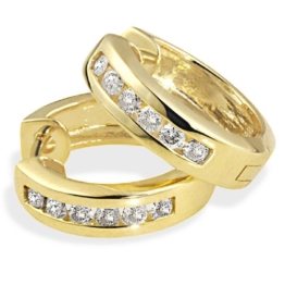 Goldmaid Damen-Ohrstecker Memoire 585 Gelbgold 12 Brillanten 0,50ct -