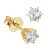 Goldmaid Damen Ohrstecker Solitär 6er Stotzen 585 Gelbgold 2 Brillanten 0,25ct -