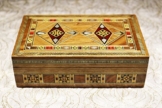 Holz Schmuckschatulle mit Einlegearbeitarbeit, Geschenk zu Weihnachten oder zum Geburtstag an Ihre Lieben -